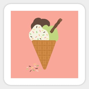 ice cream cone Sticker